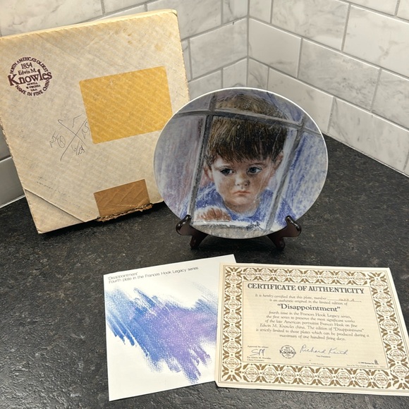 Edwin M. Knowles “Disappointment”Collectible Plate - Picture 5 of 5